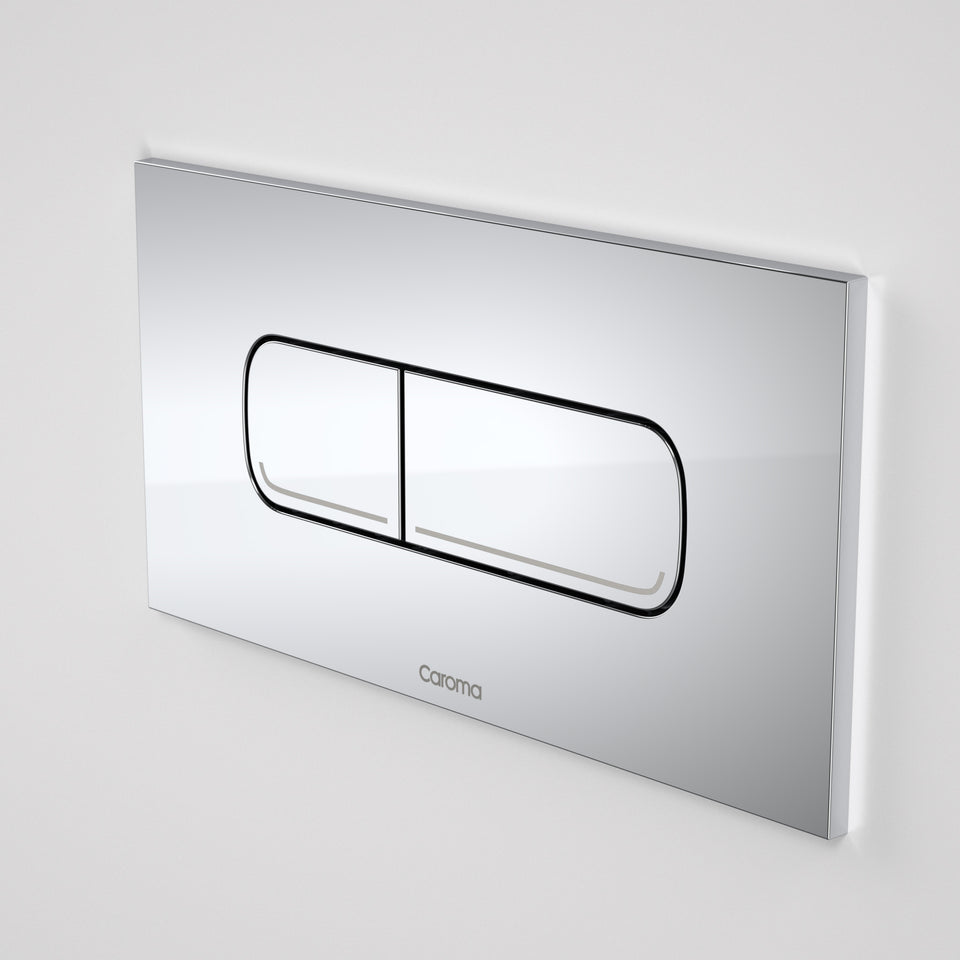 Caroma Invisi Series II® Oval Dual Flush Plate & Buttons (Metal) - Chrome (237078C)