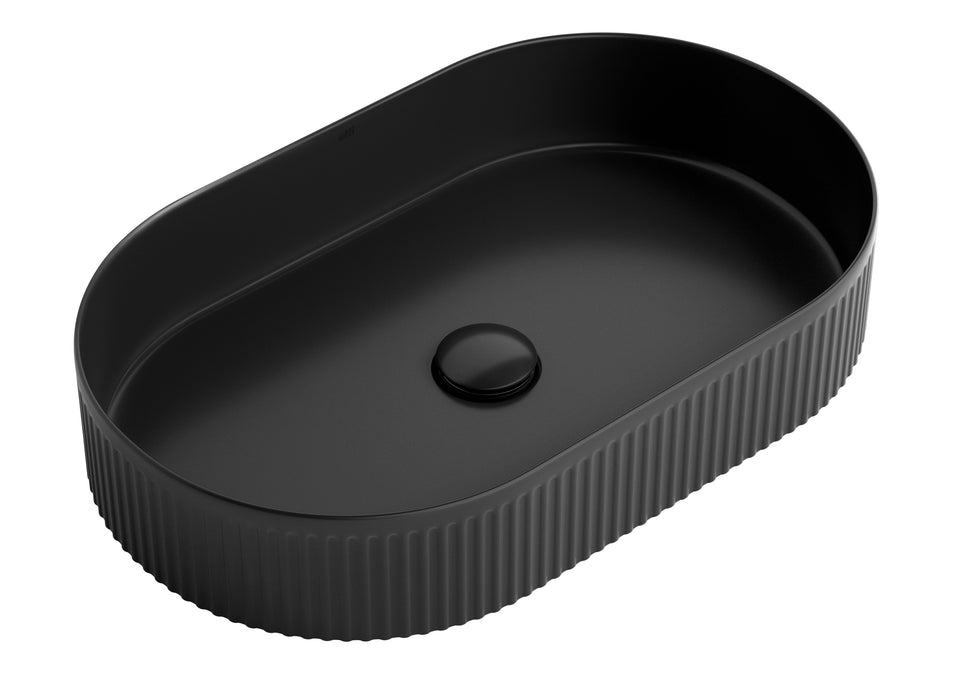 Kensington French Fluted Basin Matte Black