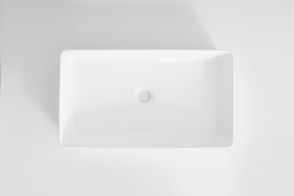 Todi Fluted Rectangle Ceramic Basin