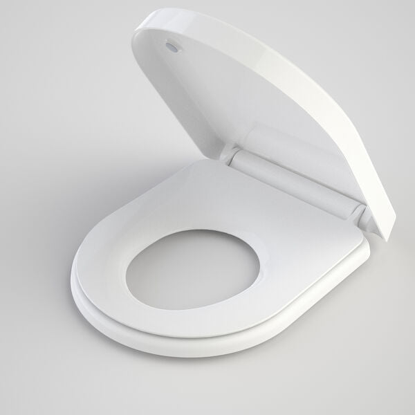 Caroma Family D Shape Toilet Seat (GermGard®) - White (300069W)