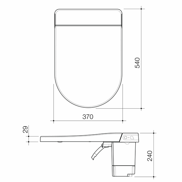 Caroma Urbane® II Bidet Cleanflush® Invisi Series II® Wall Faced Toilet Suite (with GermGard®) - White (848610W)