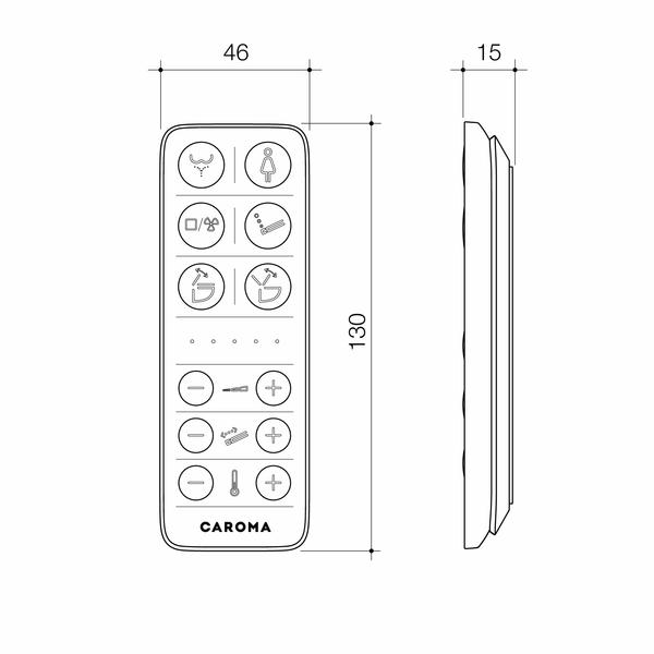 Caroma Urbane® II Bidet Cleanflush® Invisi Series II® Wall Faced Toilet Suite (with GermGard®) - White (848610W)