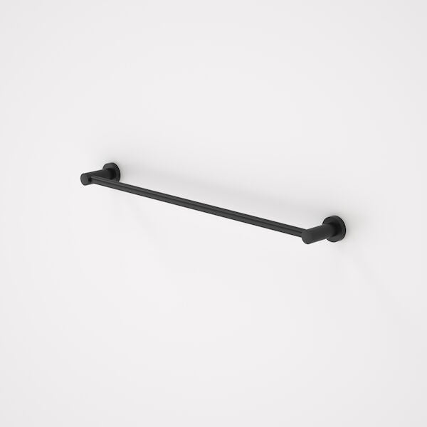 Caroma Cosmo Metal Single Towel Rail - Matte Black / 630mm (306128B)