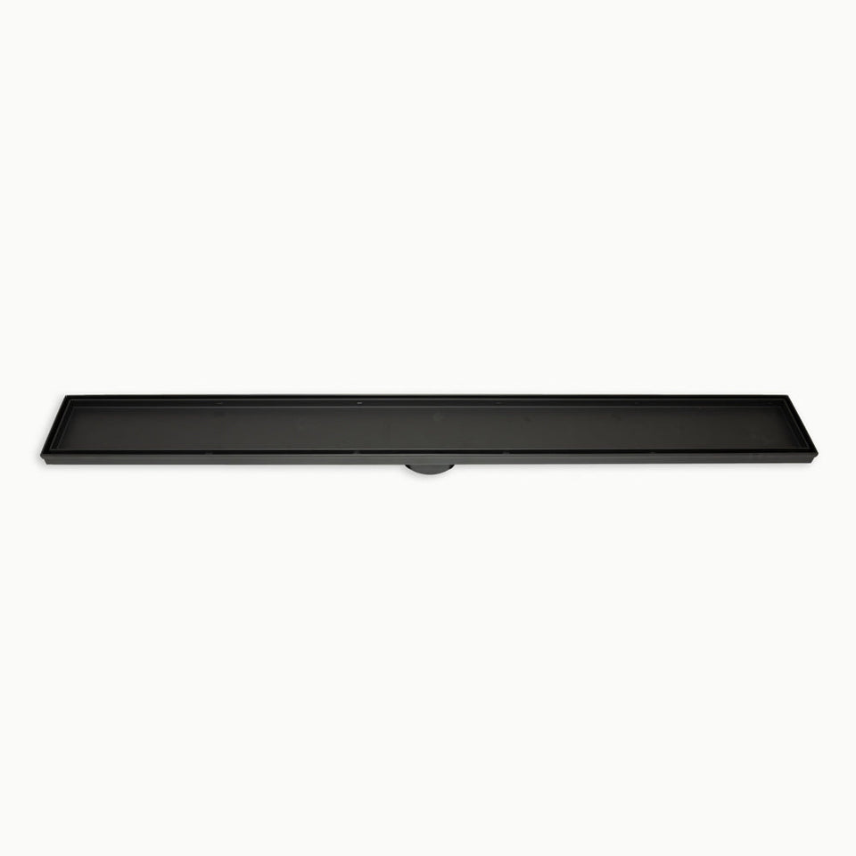 Radiant Linear Tile Insert Floor Grate - Matt Black / 100x900mm / 74mm (316-BLK-RGL-900-74)