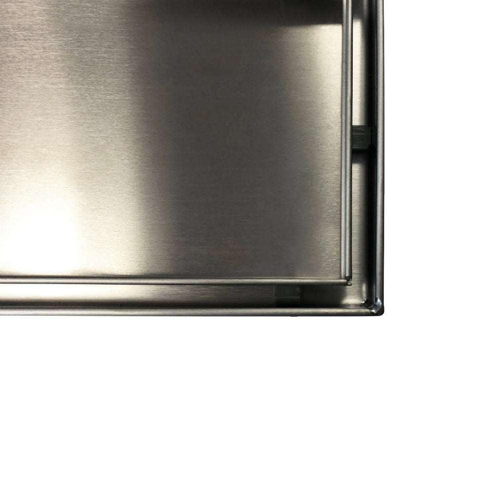 Radiant Linear Tile Insert Floor Grate (Brushed Satin) 100mm x 800mm (90mm Outlet) (316-RGL-800-90) 2