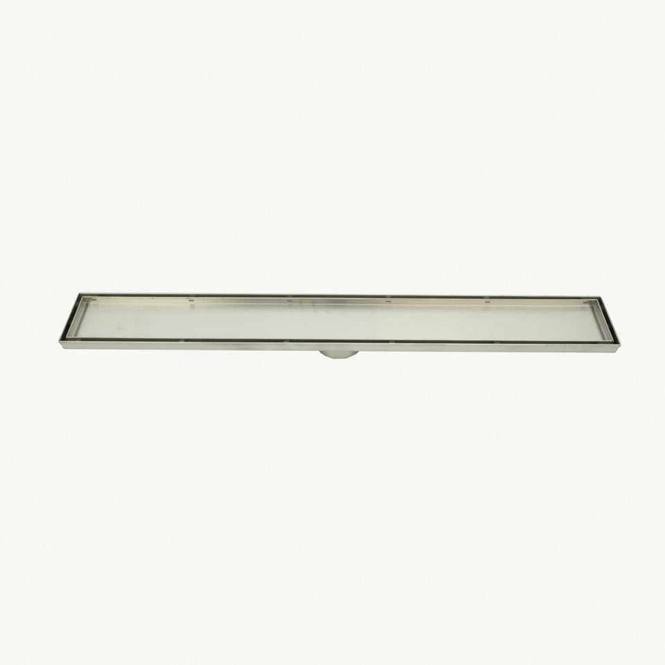 Radiant Linear Tile Insert Floor Grate (Brushed Satin) 100mm x 900mm (90mm Outlet) (316-RGL-900-90)