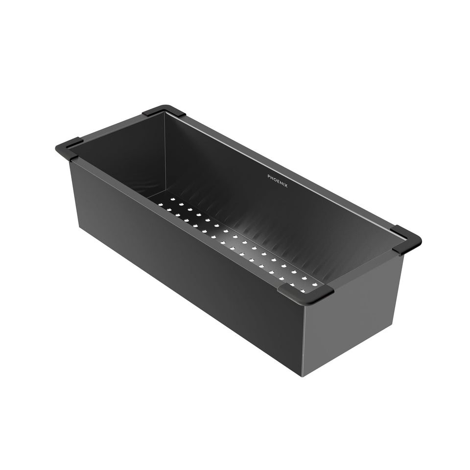 Phoenix Stainless Steel Colander Brushed Black