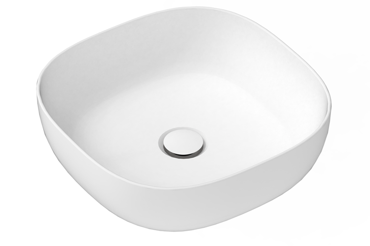 Scarabeo Glam Square 400mm Above Counter Basin Gloss White