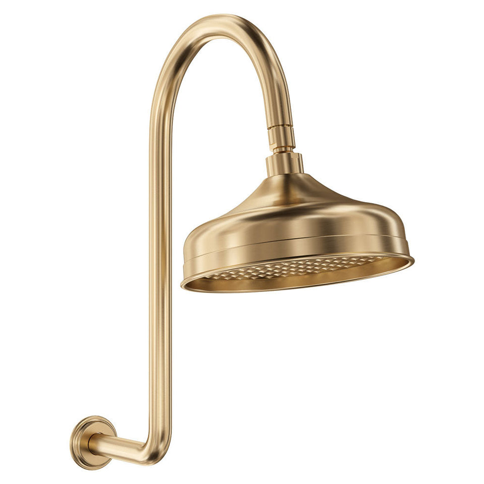 Fienza 208 mm Lillian Wall Arm Shower Set Urban Brass