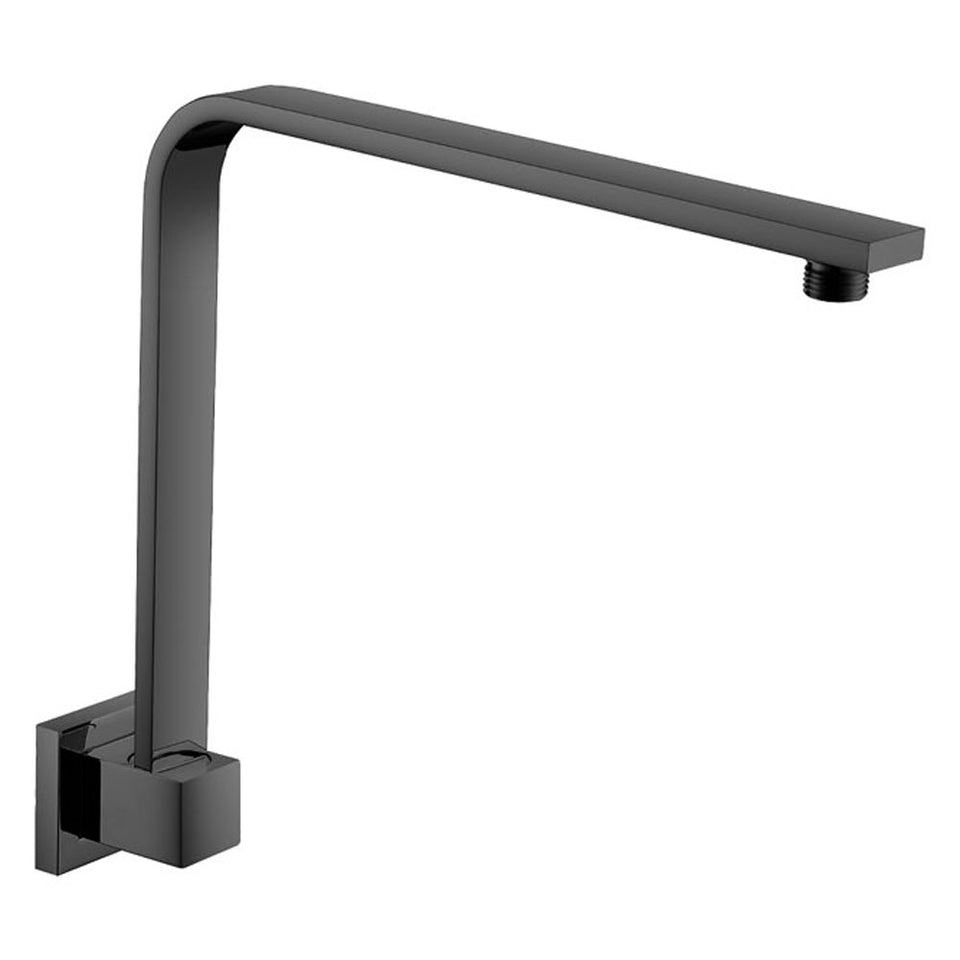 Fienza Square Fixed Gooseneck Arm Matte Black