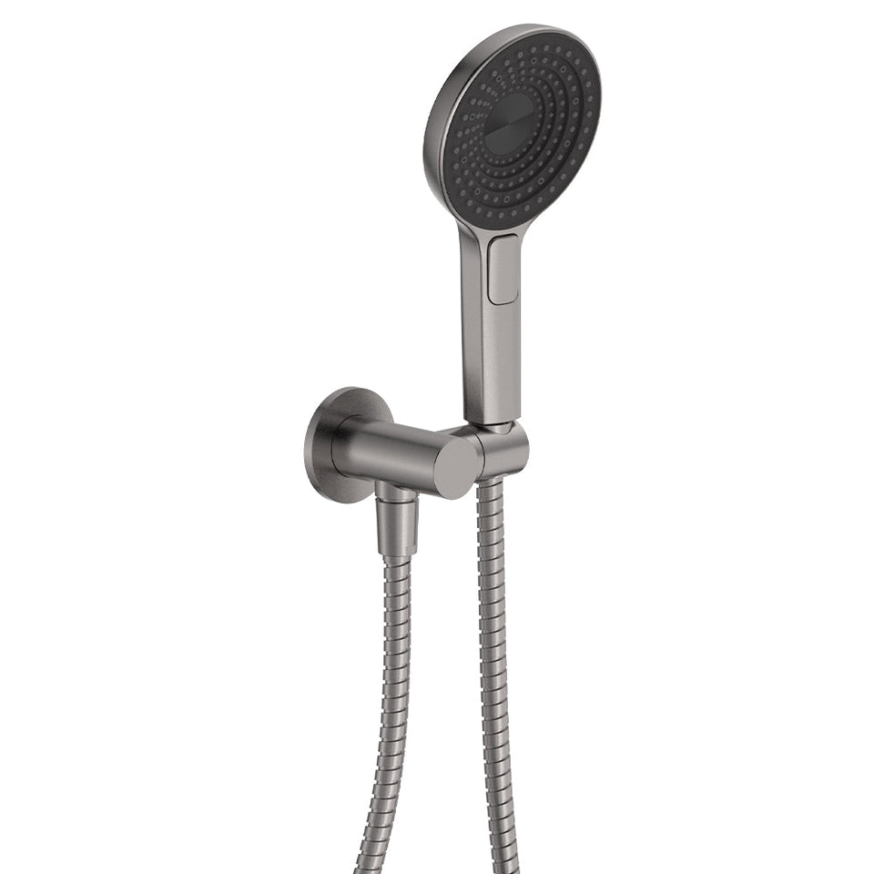 Fienza Kuro Hand Shower Round Plate Round Head Gun Metal