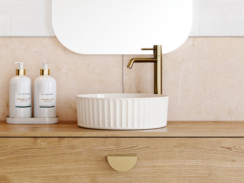 Timberline Allure Flute White Above Counter Basin
