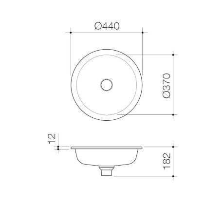 Caroma Liano II Round Under/Over Counter Basin