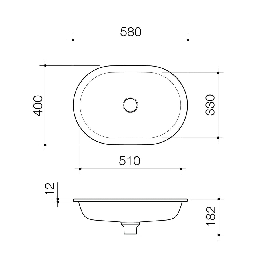 Caroma Liano II Pill Under/Over Counter Basin
