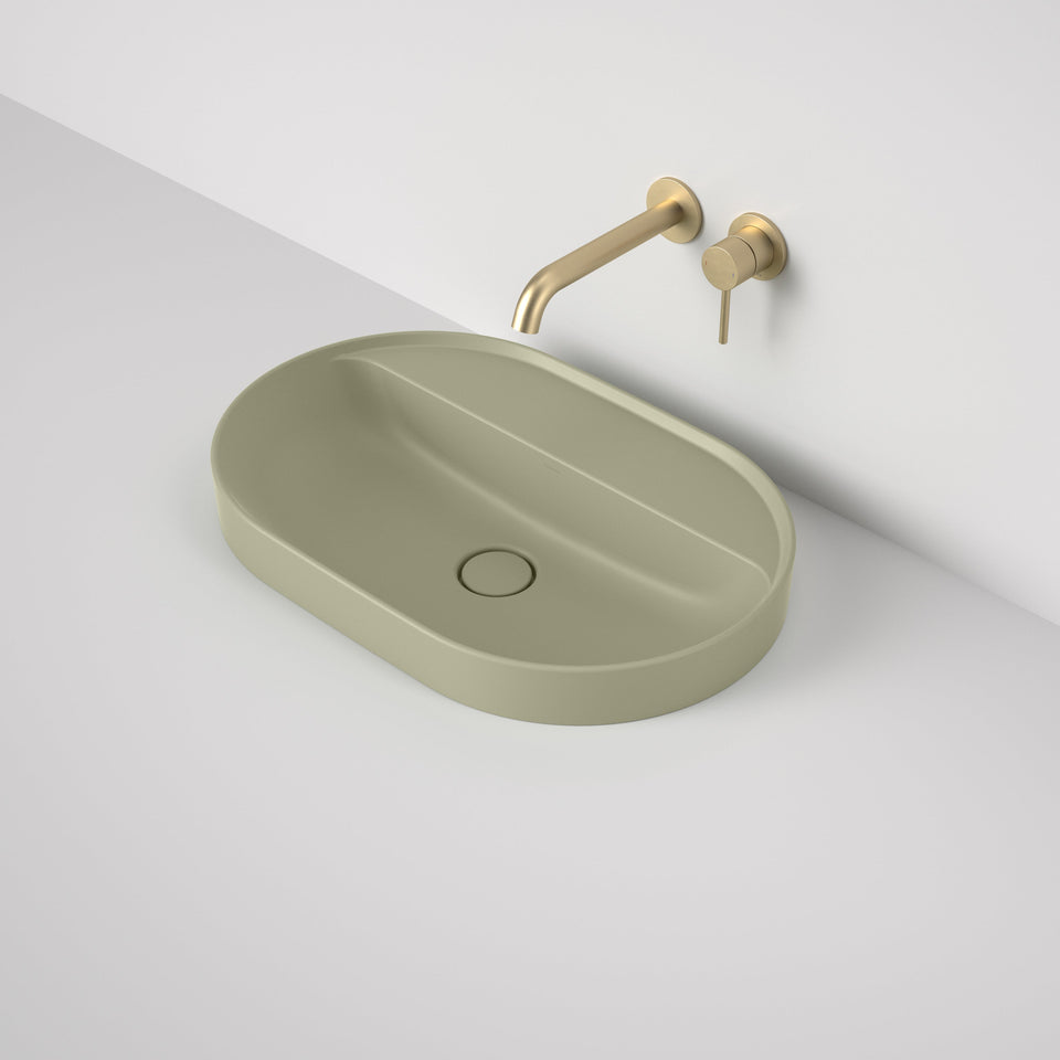 Caroma Liano II Pill Inset Basin with Tap Landing (0 Tap Hole)