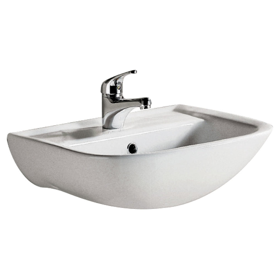 Fienza Lara Wall Basin - 1 Tap Hole White