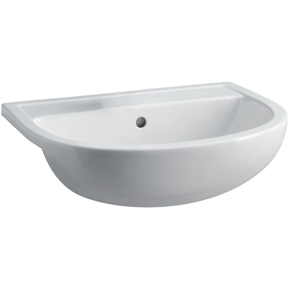 Fienza Compact Semi Recessed Basin - 1 Tap Hole