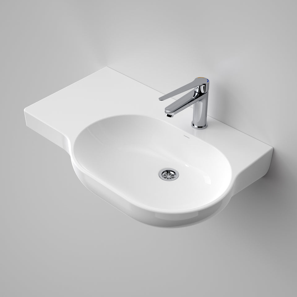 Caroma Opal® 720 Wall Basin Left Hand Shelf - White (632210W)