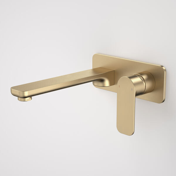 Caroma Luna® Wall Basin/Bath Mixer - Lead Free - Brushed Brass (68186BB6AF)