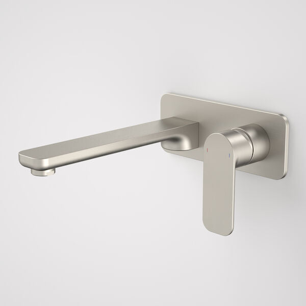 Caroma Luna® Wall Basin/Bath Mixer - Lead Free - Brushed Nickel (68186BN6AF)
