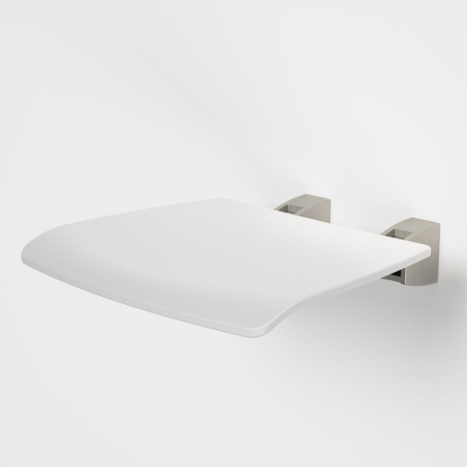 Caroma Opal® Support Shower Seat Folding - Brushed Nickel (687385BN)