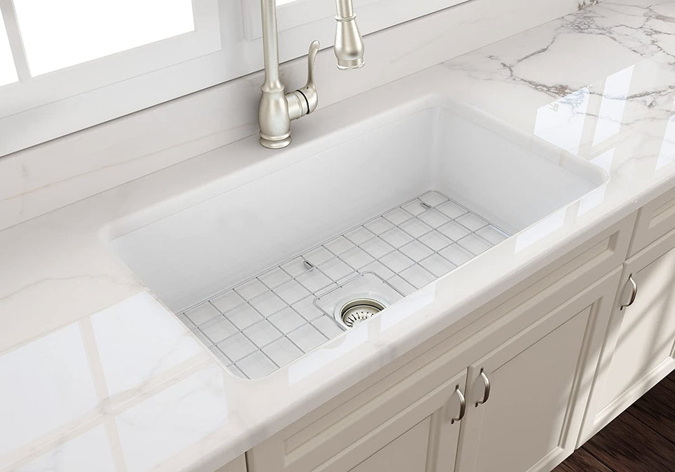 Ovia 813x483x254mm Undermount Fine Fireclay Butler Sink Single Bowl Farmhouse Kitchen Sink