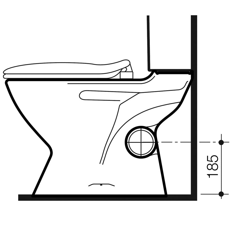 Caroma Profile Skew Trap Pan - White (842900W)