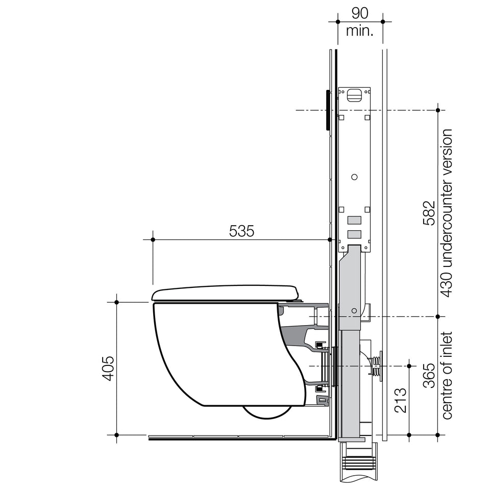 Caroma Contura® II Cleanflush® Wall Hung Invisi Series II® Suite GermGard® - Matte White (849001MW)