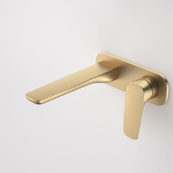 Caroma Contura® II Wall Basin/Bath Mixer 180mm - Brushed Brass (849051BB6AF)
