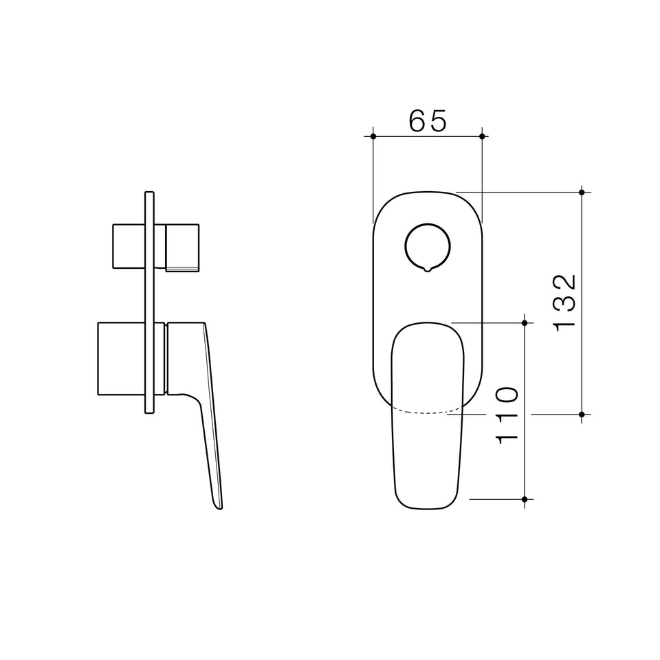 Caroma Contura® II Bath/Shower Mixer with Diverter - Trim Kit (849058BBZ, 849058BN, 849058C)