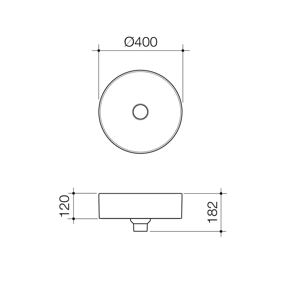 Caroma Liano II 400mm Above Counter Basin - Matte Speckled (852500MS)