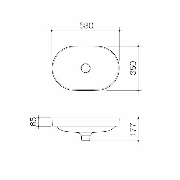 Caroma Liano II Pill Inset Basin