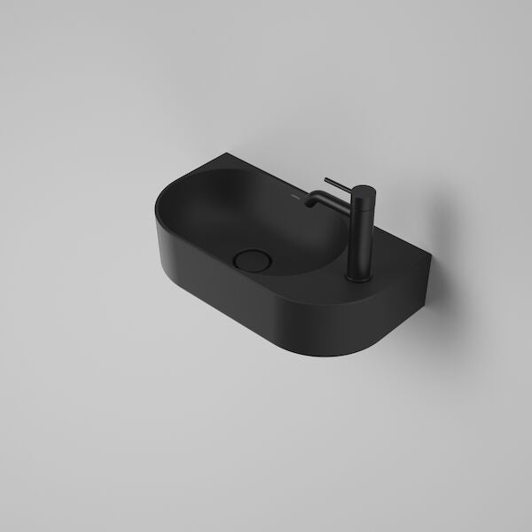 Caroma Liano II Hand Wall Basin (1 Tap Hole) - Matte Black (853010MB)