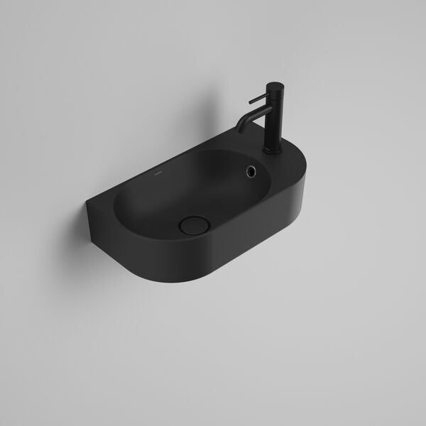 Caroma Liano II Hand Wall Basin (1 Tap Hole) with Overflow - Matte Black (853015MB)