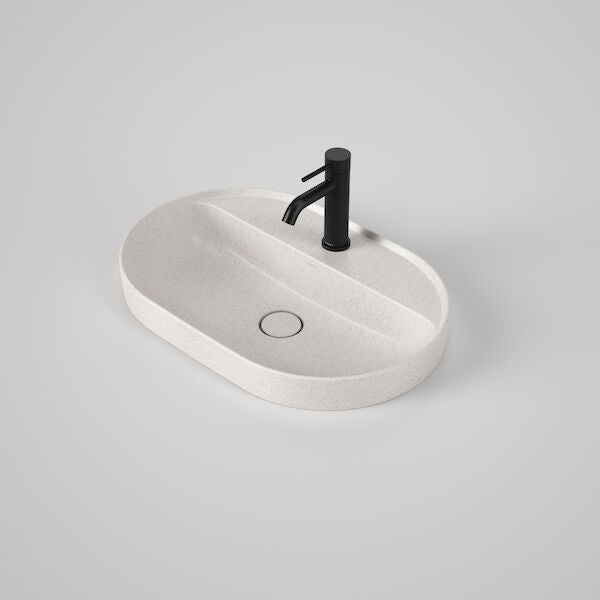 Caroma Liano II Pill Inset Basin with Tap Landing (1 Tap Hole) - Matte Speckled (853110MS)