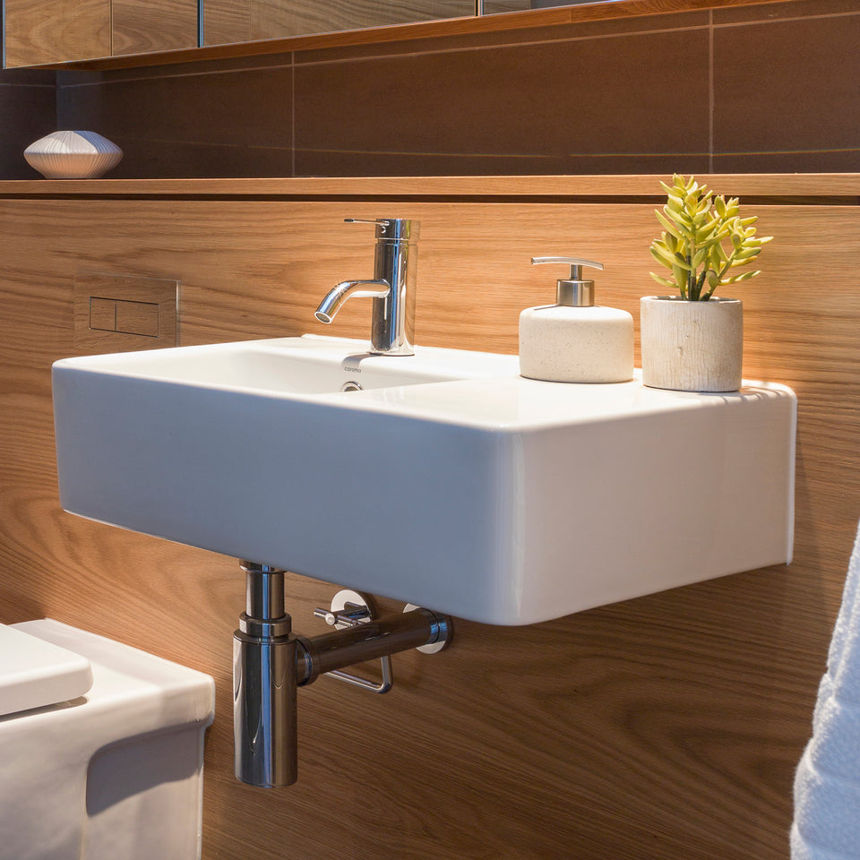 Caroma Cube Extension Wall Basin - White (864115W)
