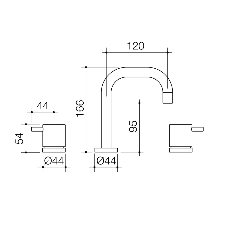 Caroma Luna® Lever Basin Set - Lead Free - Satin Black (90334BL5AF)