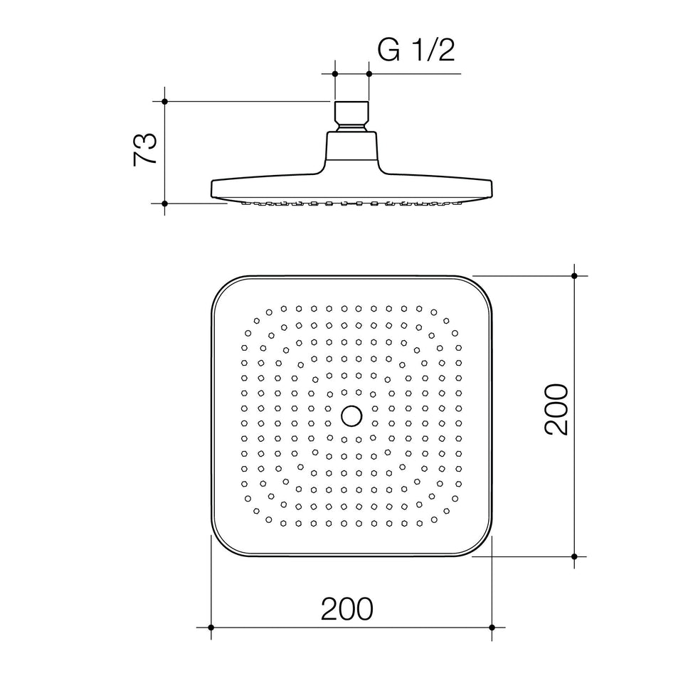 Caroma Luna Overhead Shower Head