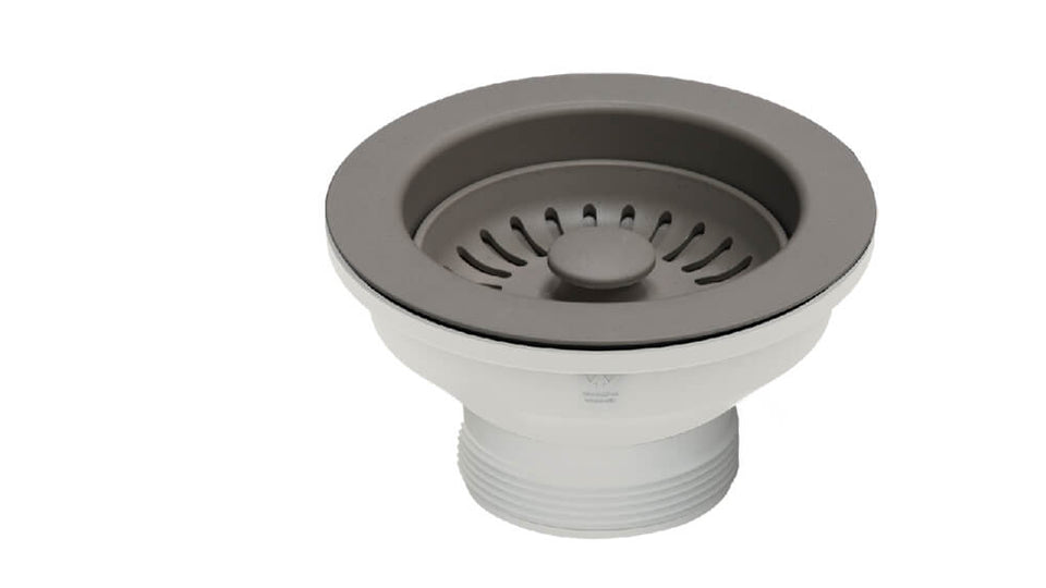 Turner Hastings 90 x 50mm Concrete Look Basket Waste with Long Screw (90BW-CL)