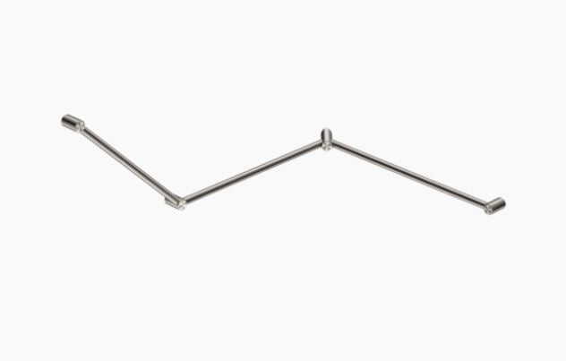 Nero Mecca Care 32mm DDA Grab Rail Set 45 Degree Continuous 750x965x1025mm