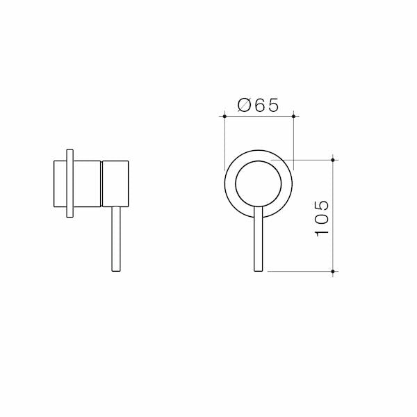 Caroma Liano II Bath / Shower Trim Kit (Round Cover Plate) - Brushed Nickel (96363BN)