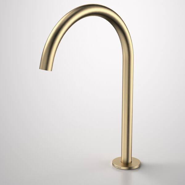 Caroma Liano II Hob Swivel Outlet - Brushed Brass / 200mm (96401BB65AF)