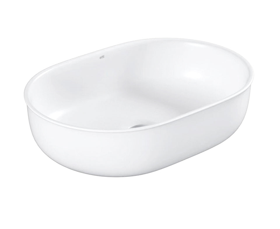 Otti Bronte Oval 500 x 350 Above Counter Basin - Matte White