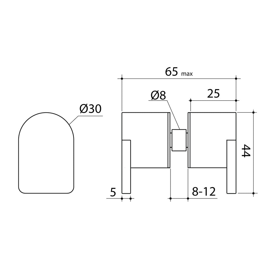 Caroma Shower Door Lever Handle (99454B, 99454BB, 99454BBZ, 99454BN)