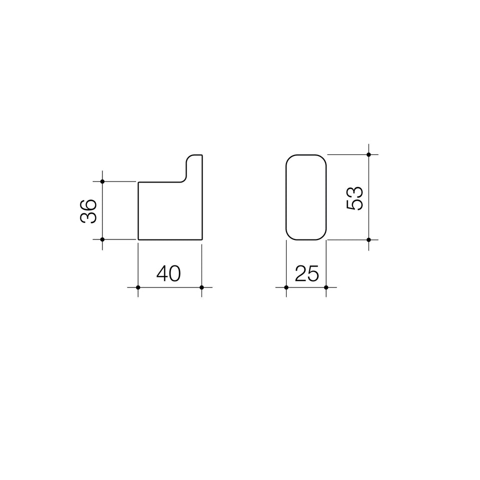Caroma Luna® Robe Hook (99608BB, 99608BL, 99608BN, 99608C)