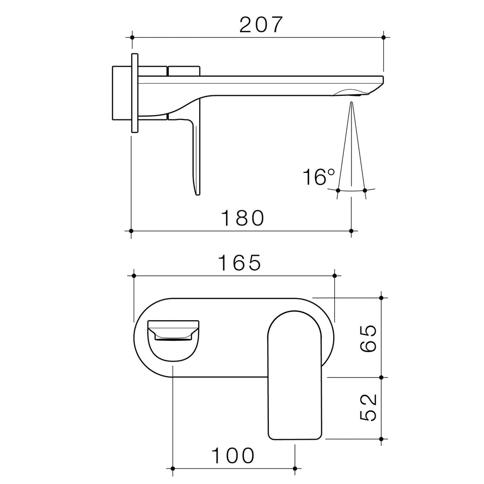 Caroma Urbane II Lead Free Wall Basin / Bath Trim Kit - Round Cover Plate