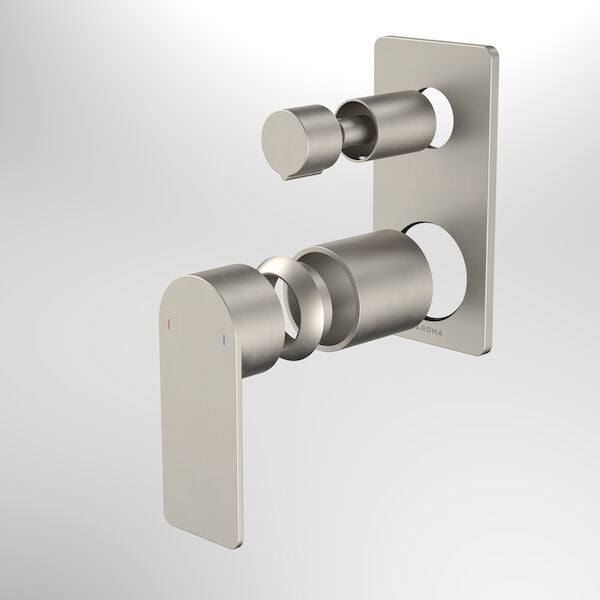 Caroma Urbane II Bath / Shower Mixer With Diverter Trim Kit - Rectangular Cover Plate