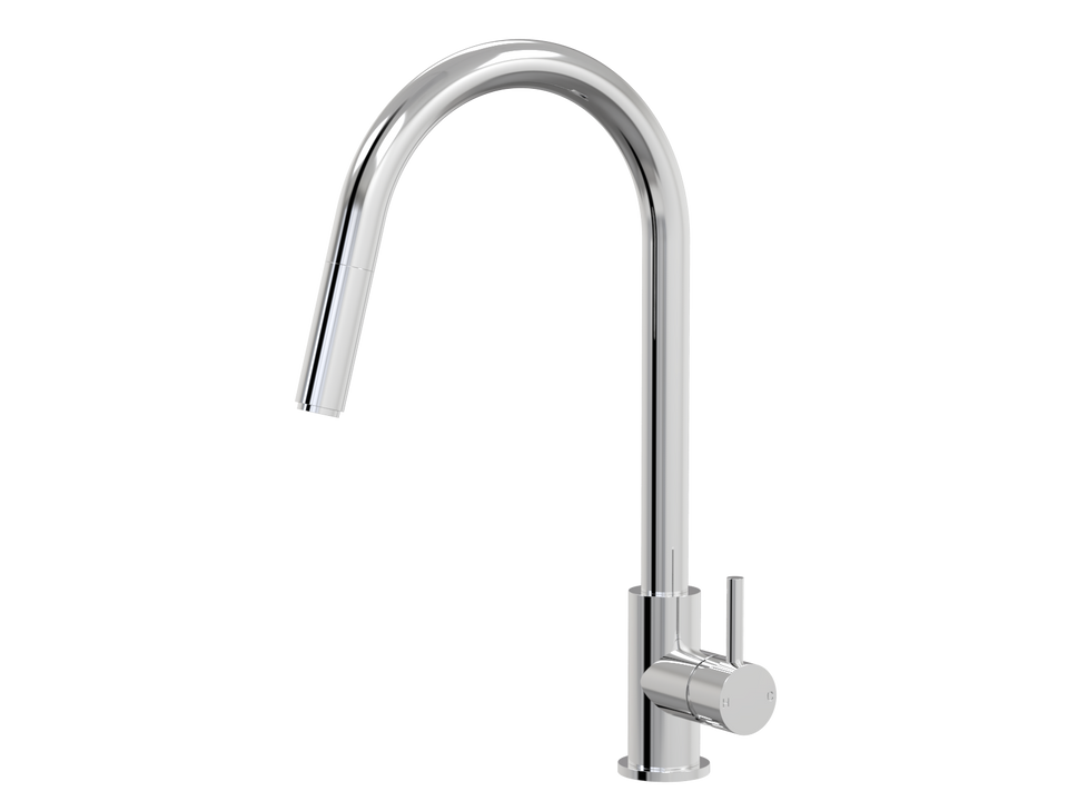PAR Taps Lugano Sink Pull-Out Mixer Gooseneck - Chrome (A22.024.2.01)