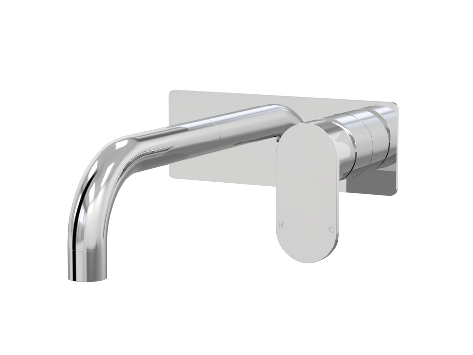 PAR Taps Lava Wall Bath Mixer Set 200mm outlet Incl. plate - Chrome (A23.041.2.01)
