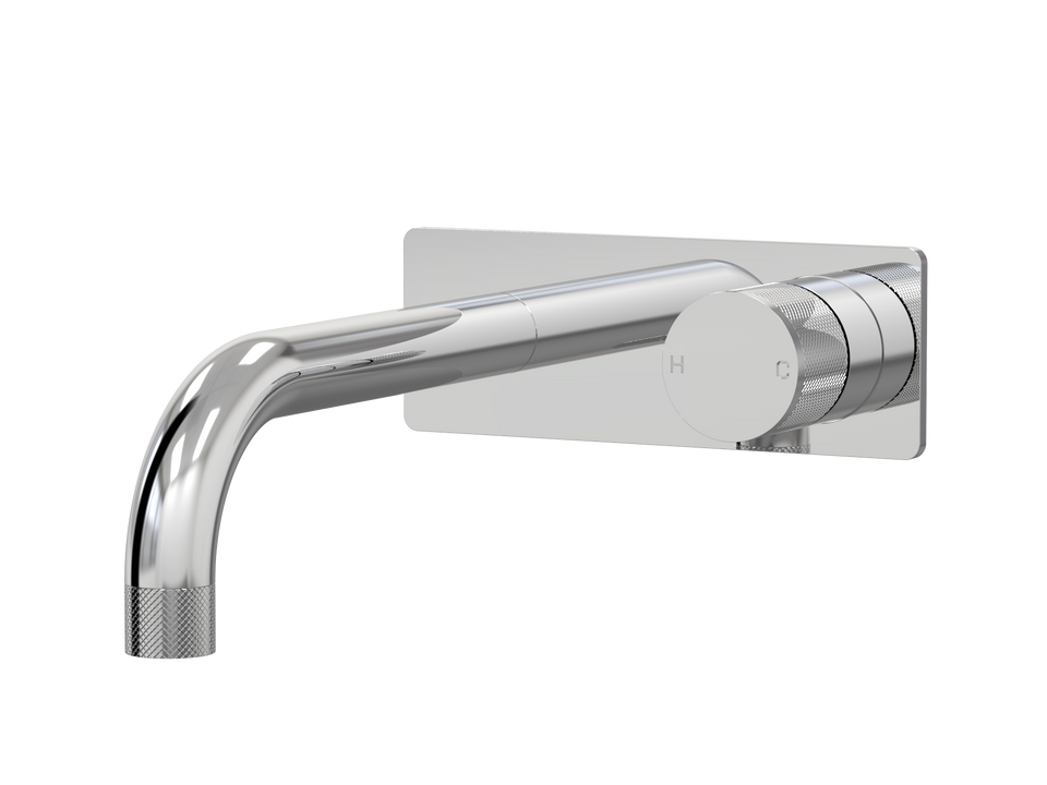 PAR Taps IDK Wall Bath Mixer Set 200mm outlet Incl. plate - Chrome (A38.041.3.01)